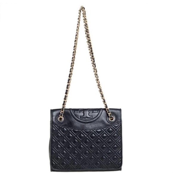 Tory Burch Black Quilted Shoulder Bag with Gold Chain - Picture 5 of 11